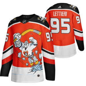 Herren Anaheim Ducks Eishockey Trikot Vinni Lettieri Orange 2020-21 Reverse Retro 3rd Authentic